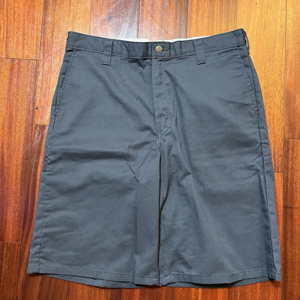 Dickies Shorts Mens 36 10.5" Inseam Gray Flex Casual Preppy Pockets Work READ